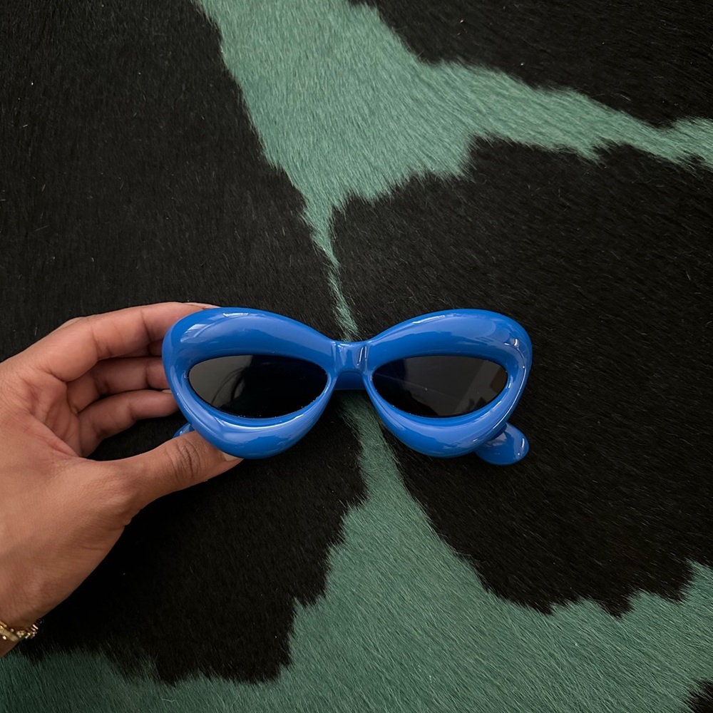 LOEWE Blue Inflated Cat-Eye Sunglasses